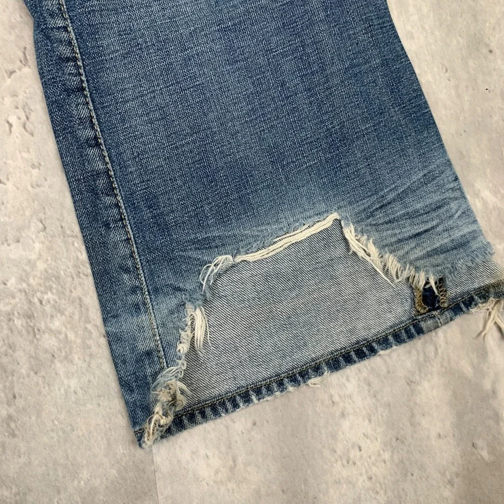 Guess Jeans Mens 34 Distressed Whisker Fade Designer Boot Cut Falcon Slim Y2K